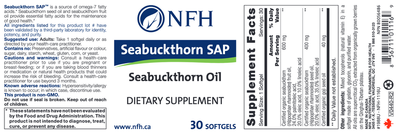 Seabuckthorn SAP (30 Softgels)