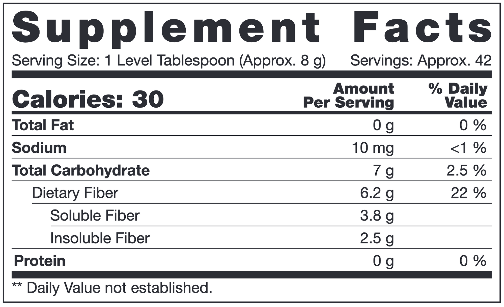 Nutritional Fundamentals for Health NFH Psyllium SAP 340 Grams