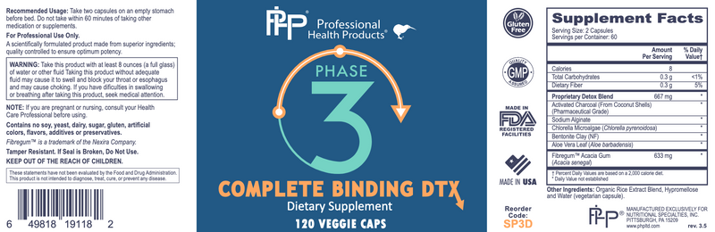 Phase 3 Complete Binding DTX (120 Capsules)