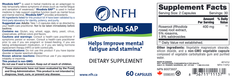 Rhodiola SAP (60 Capsules)
