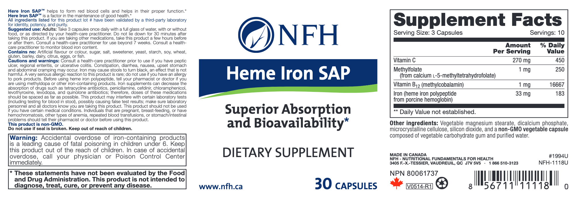 Heme Iron SAP