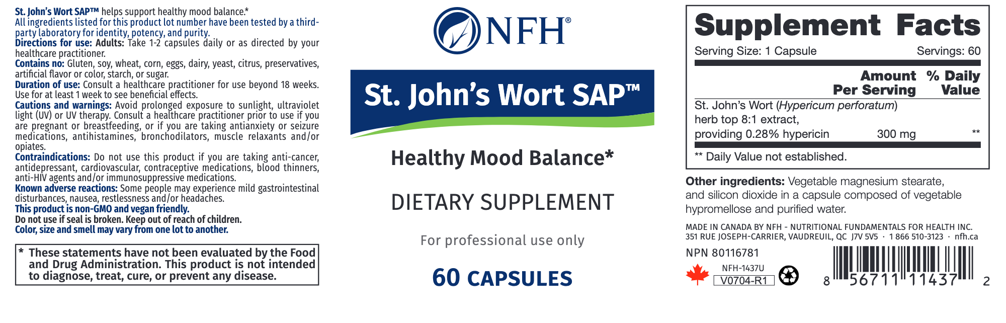 St. John's Wort SAP (60 Capsules)