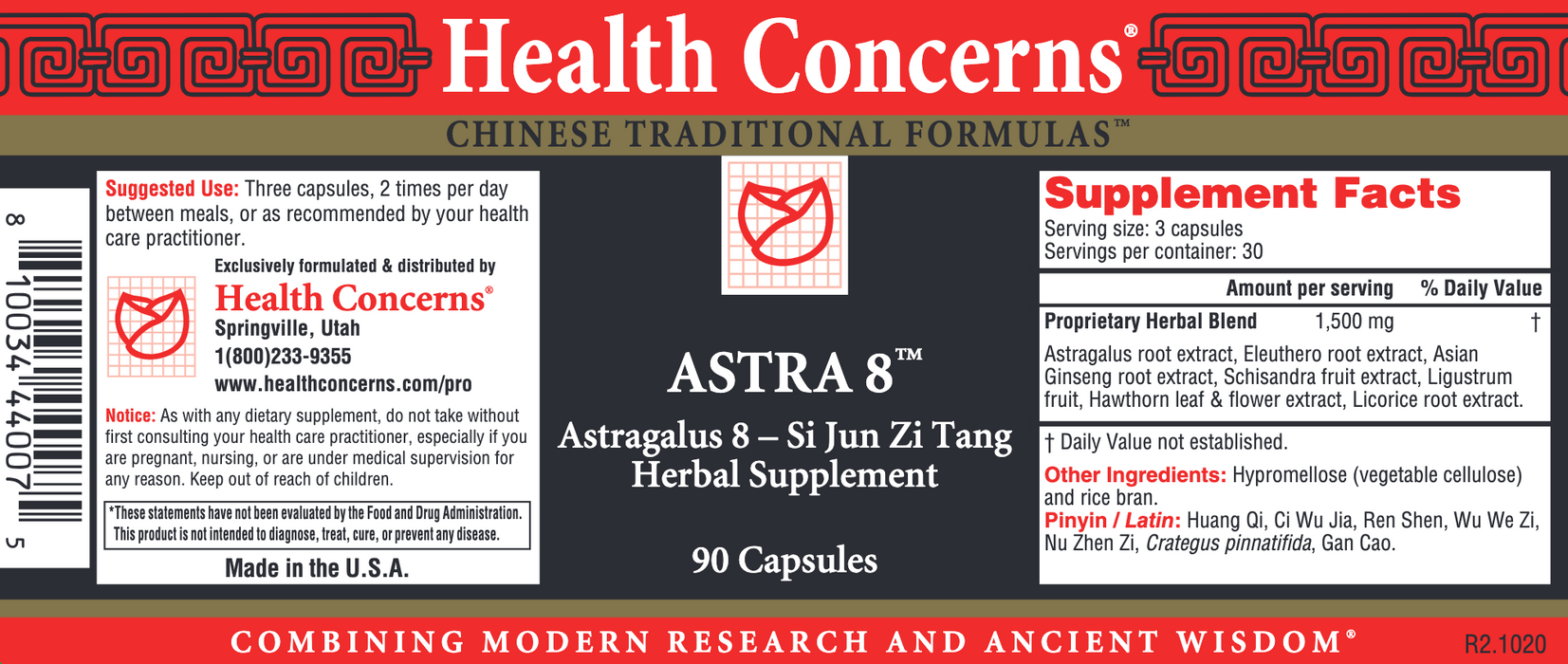 Astra 8-Vitamins & Supplements-Health Concerns-90 Capsules-Pine Street Clinic