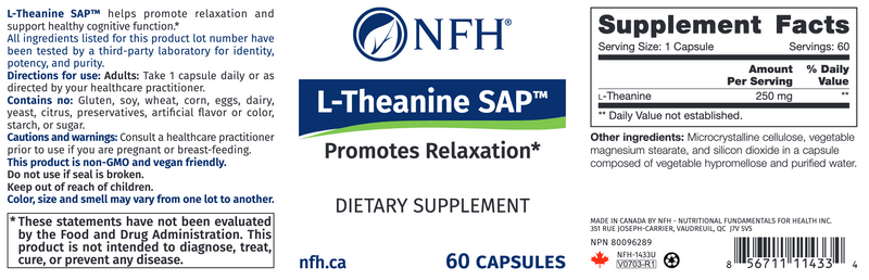 L-Theanine SAP (60 Capsules)