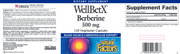 WellBetX Berberine (500 mg) (120 Capsules)