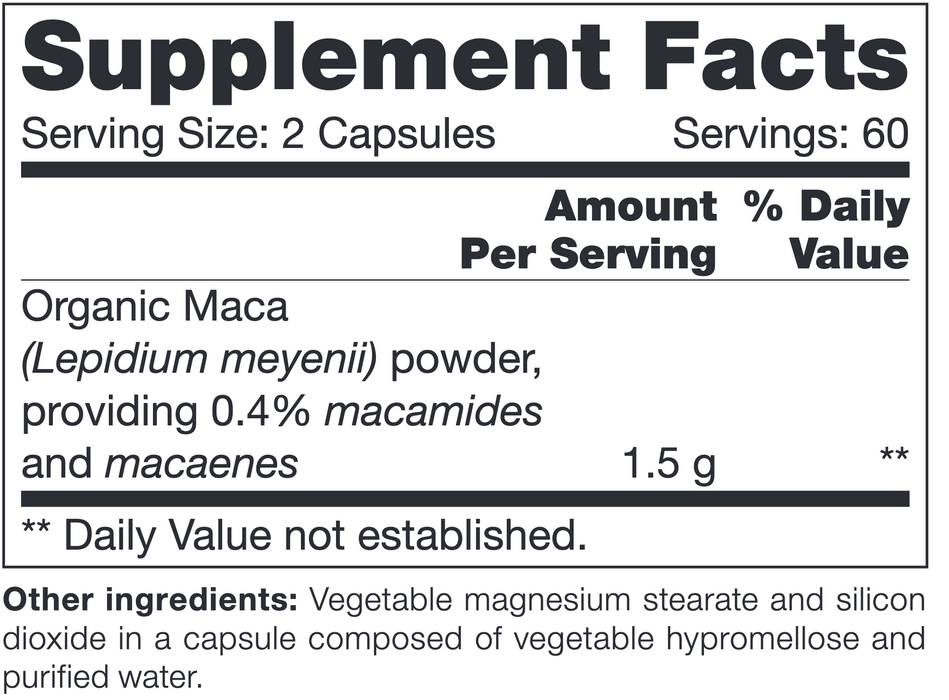 Maca SAP (120 Capsules)-Vitamins & Supplements-Nutritional Fundamentals for Health (NFH)-Pine Street Clinic