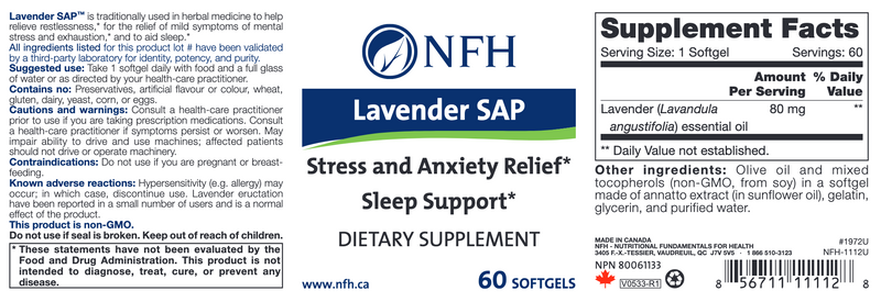 Lavender SAP (60 Softgels)