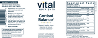 Cortisol Balance (30 Capsules)-Vitamins & Supplements-Vital Nutrients-Pine Street Clinic