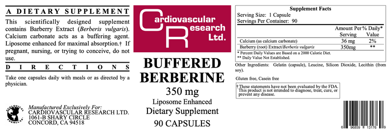 Buffered Berberine (90 Capsules)