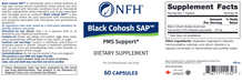 Black Cohosh SAP (60 Capsules)-Vitamins & Supplements-Nutritional Fundamentals for Health (NFH)-Pine Street Clinic