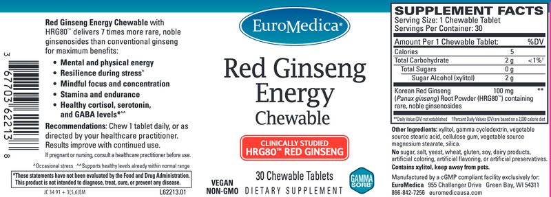 Red Ginseng Chewable (30 Chewable Tablets)