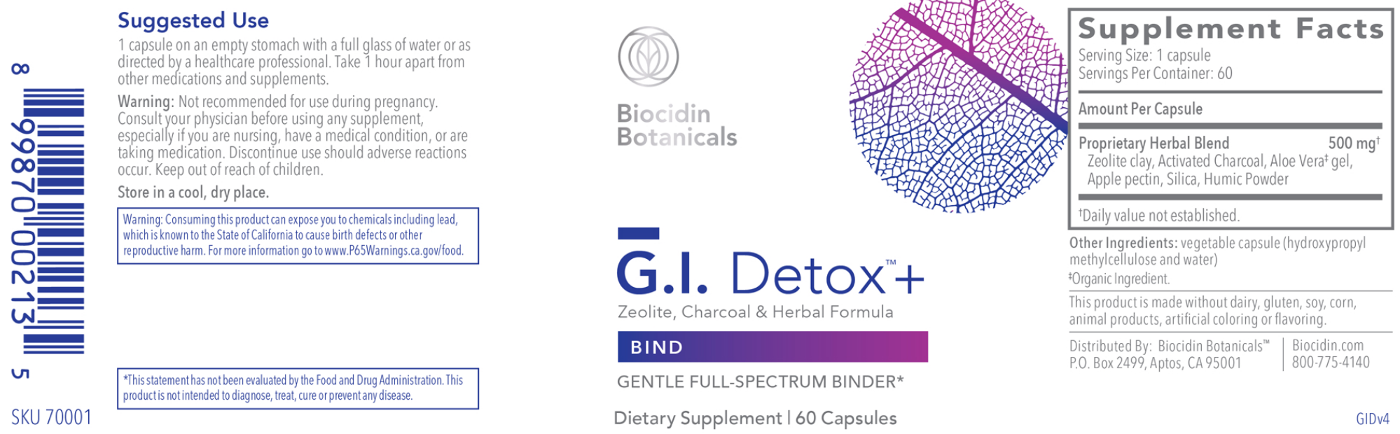G.I. Detox + (60 Capsules)