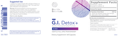 G.I. Detox + (60 Capsules)-Vitamins & Supplements-Biocidin Botanicals-Pine Street Clinic