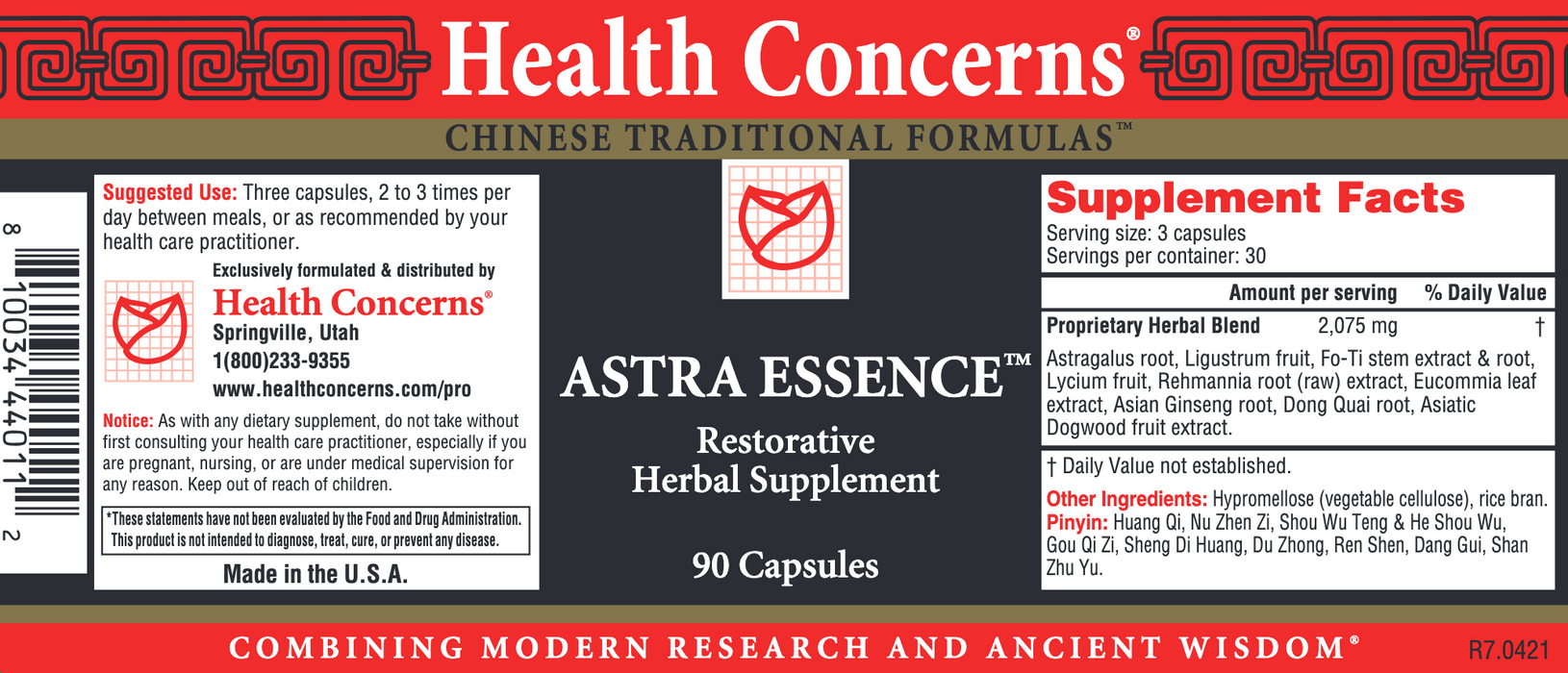 Astra Essence-Vitamins & Supplements-Health Concerns-90 Capsules-Pine Street Clinic