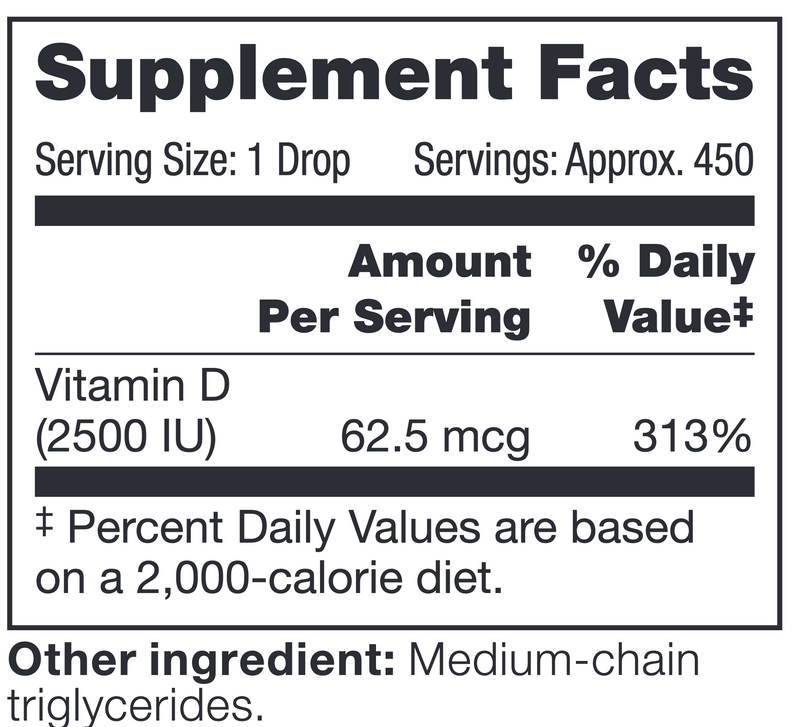 Vitamin D3 SAP (2500 IU) (15 mL Liquid)