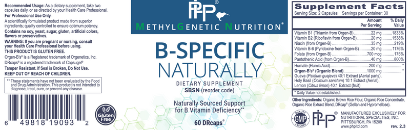 B-Specific Naturally (60 Capsules)