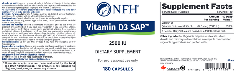 Vitamin D3 SAP (2500 IU) (15 mL Liquid)