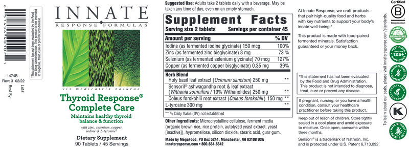 Thyroid Response Complete Care (90 Tablets)