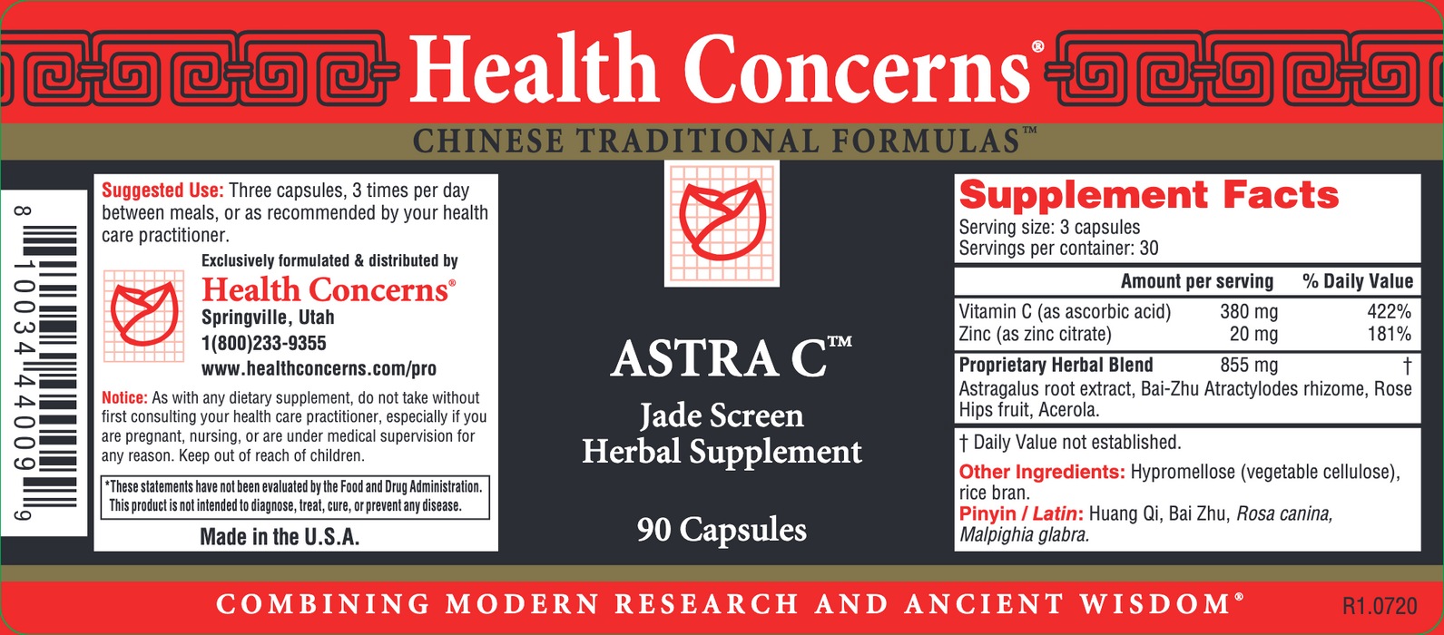 Astra C (90 Capsules)-Vitamins & Supplements-Health Concerns-Pine Street Clinic