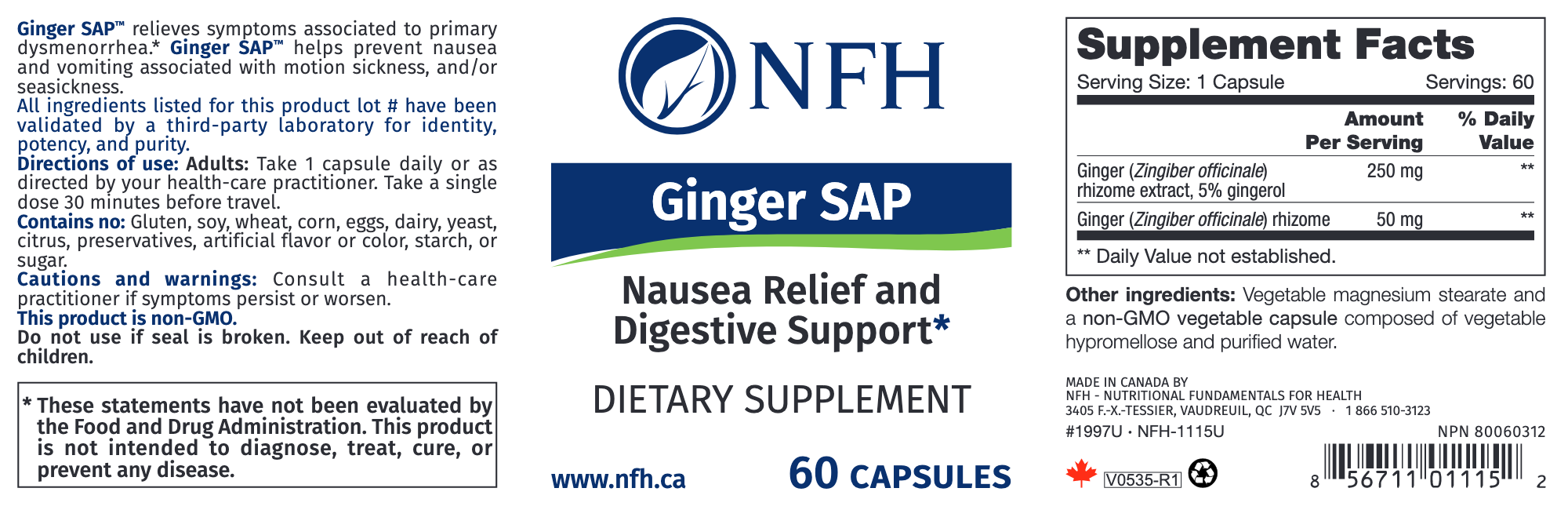 Ginger SAP (60 Capsules)