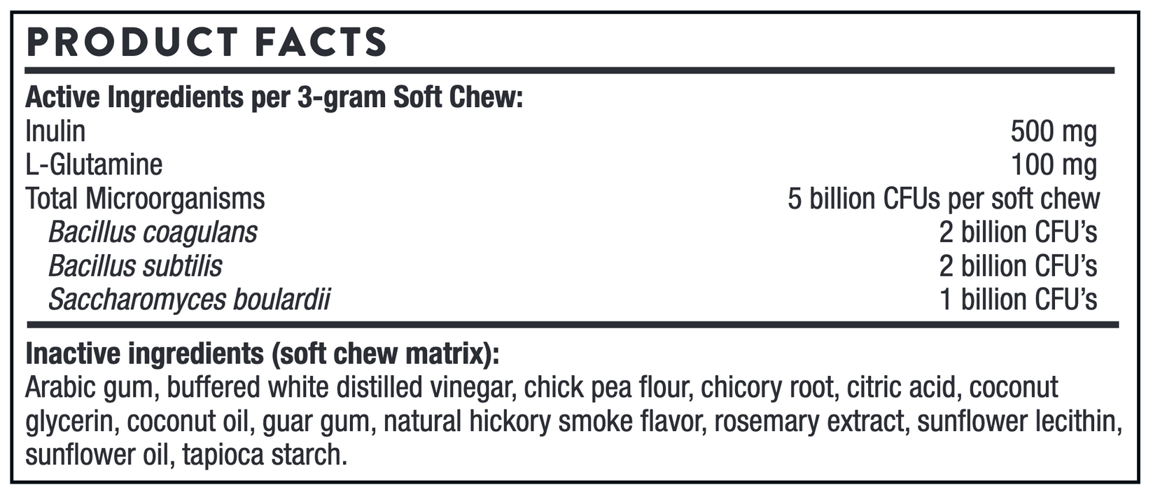 Probiotic Support Formula (60 Soft Chews)