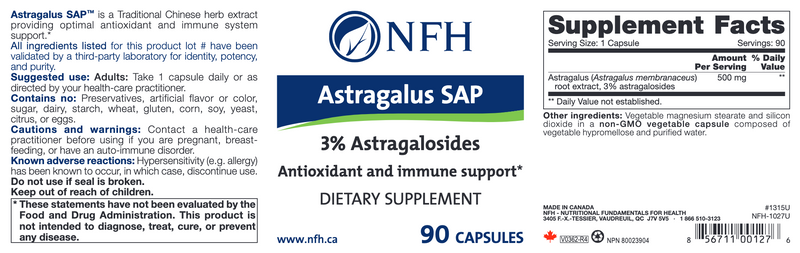 Astragalus SAP (90 Capsules)