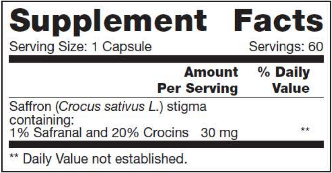 Saffron SAP (60 Capsules)-Vitamins & Supplements-Nutritional Fundamentals for Health (NFH)-Pine Street Clinic