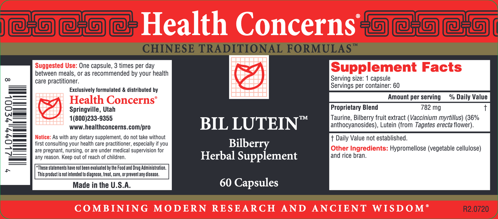 Bil Lutein (60 Capsules)-Vitamins & Supplements-Health Concerns-Pine Street Clinic
