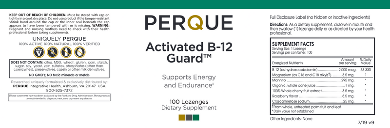 Activated B-12 Guard (100 Lozenges)