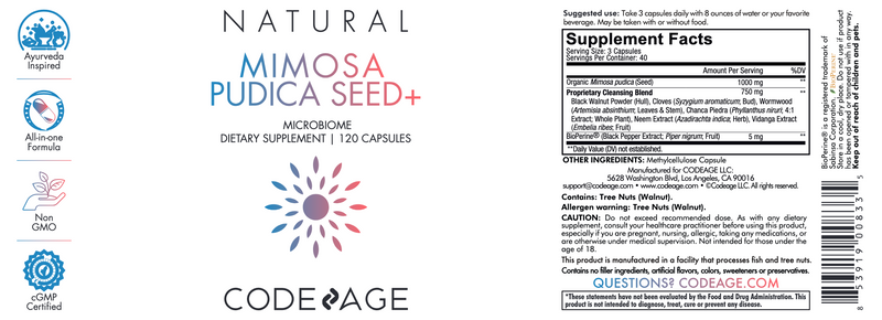 Mimosa Pudica Seed (120 Capsules)