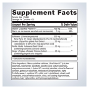 Echinacea Synergy (120 Tablets) — Supplement Facts