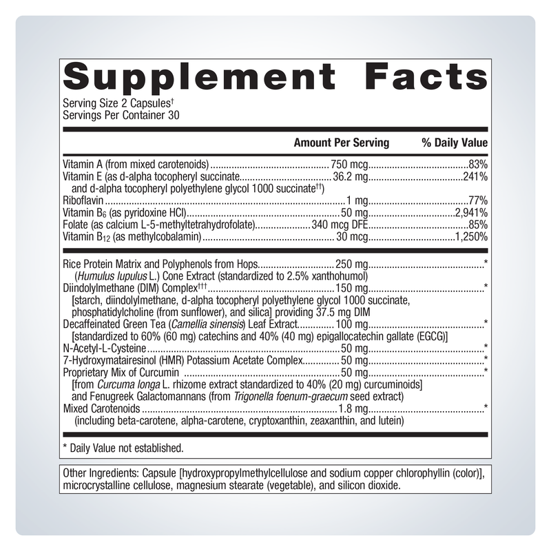 EstroFactors (60 Capsules) — Supplement Facts