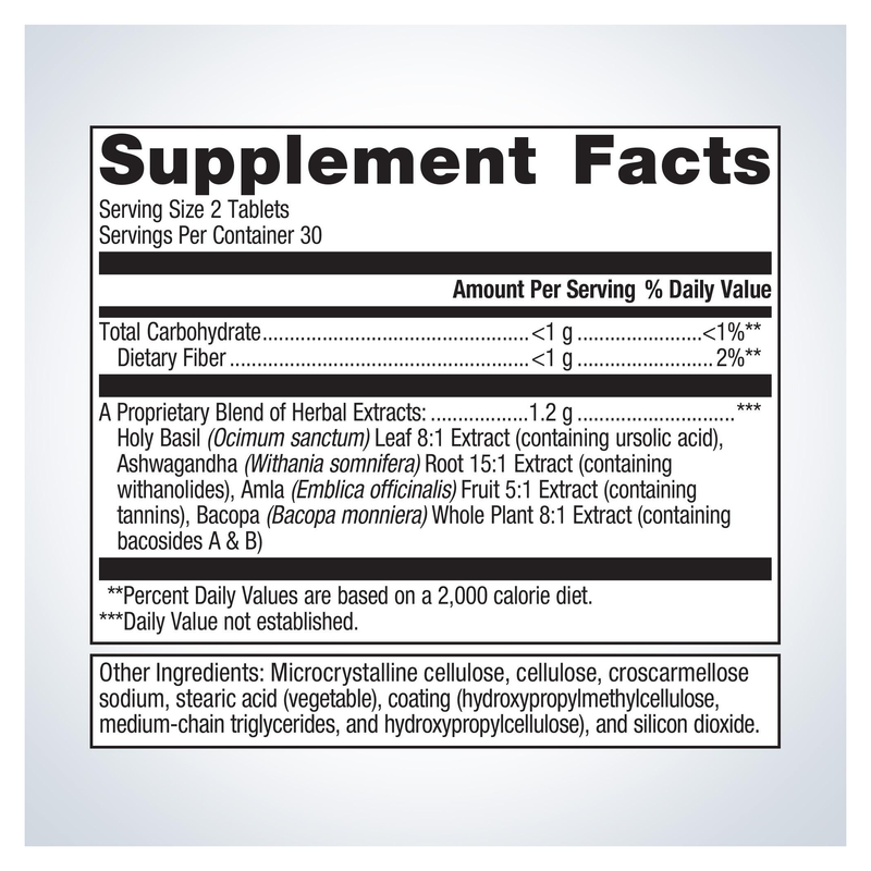 Exhilarin (60 Tablets) — Supplement Facts