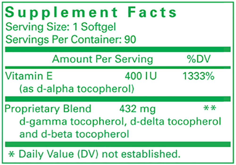 Unique E Tocopherols-Vitamins & Supplements-AC Grace-180 Softgels-Pine Street Clinic