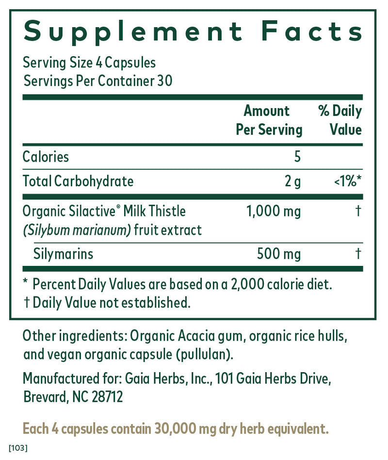 Milk Thistle 1000 (120 Capsules)