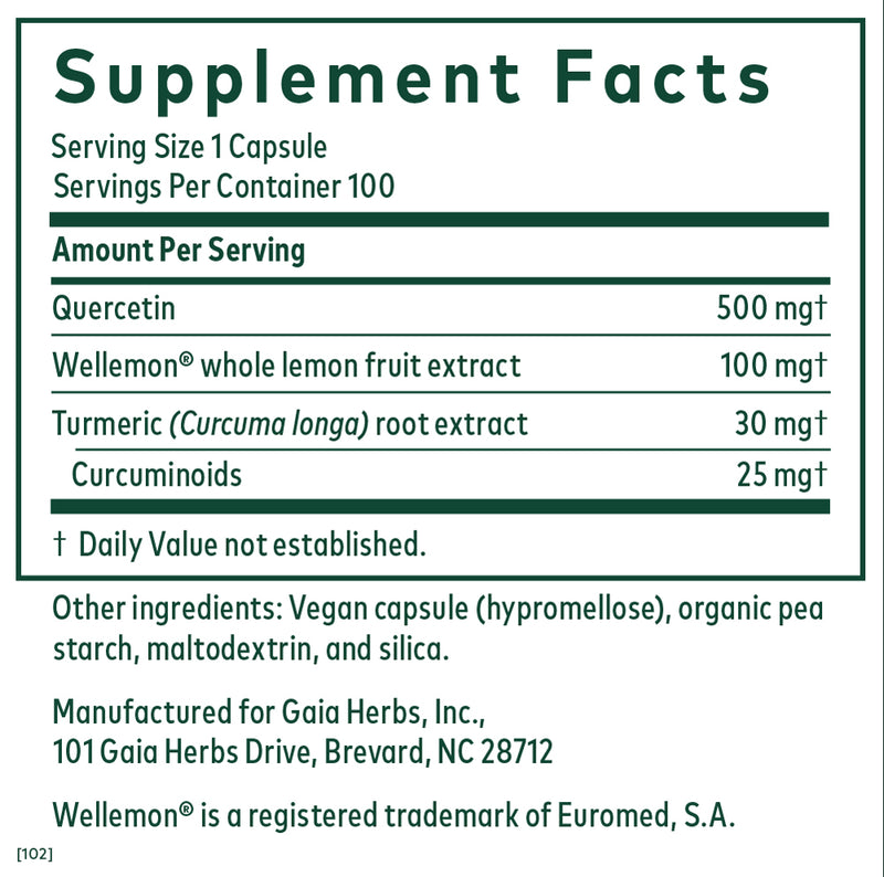 Quercetin Synergy 500 (100 Capsules)