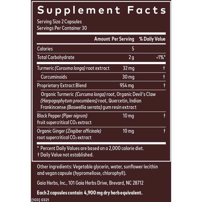 Turmeric Supreme-Vitamins & Supplements-Gaia PRO-120 Capsules-Pine Street Clinic