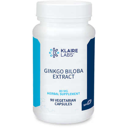 Ginkgo Biloba Extract (90 Capsules)-Vitamins & Supplements-Klaire Labs - SFI Health-Pine Street Clinic