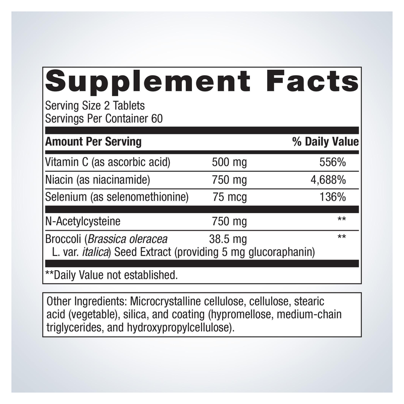 GlutaClear (120 Tablets) — Supplement Facts