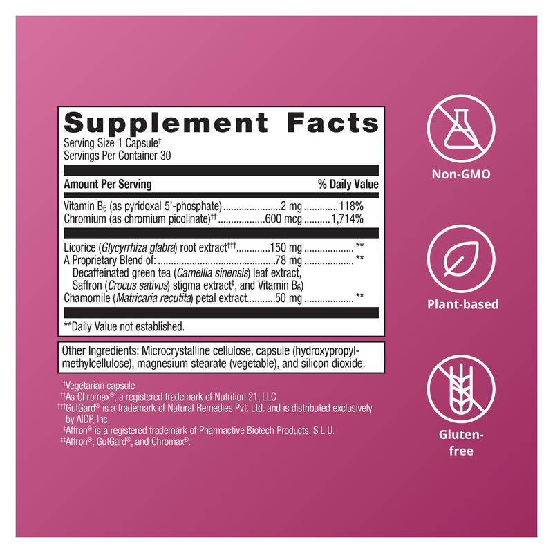 HerWellness Naturally Balanced (30 Capsules) — Supplement Facts