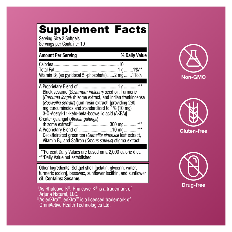 HerWellness Rapid Period Relief (20 Softgels) — Supplement Facts
