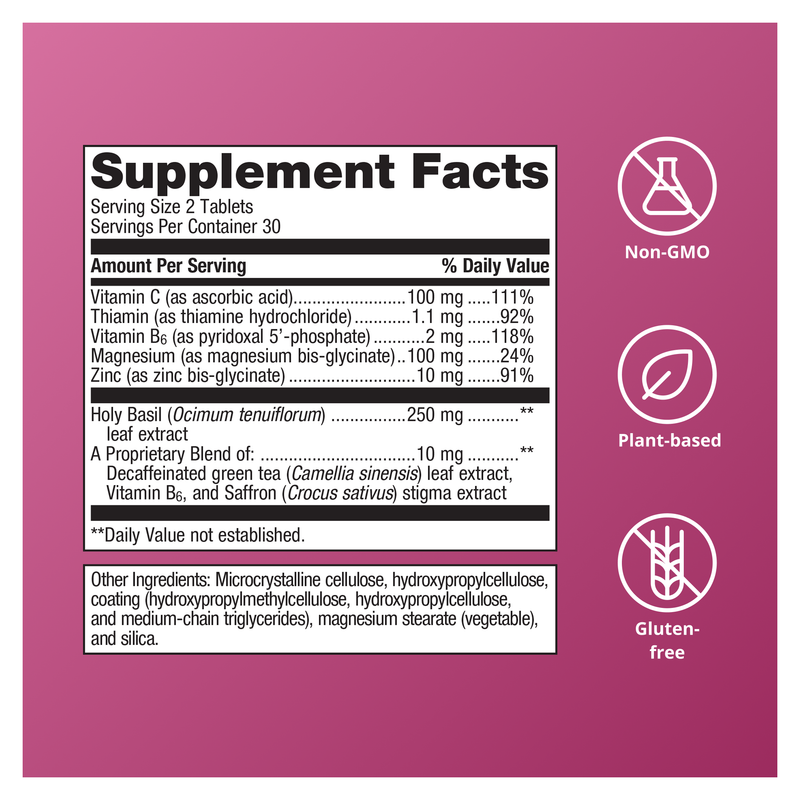 HerWellness Recharge Overnight (60 Tablets) — Supplement Facts
