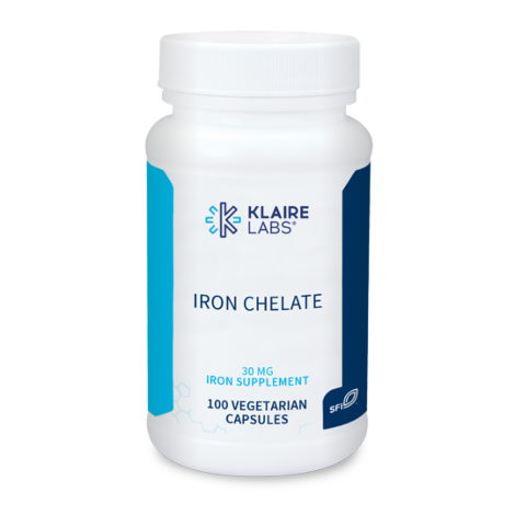 Iron Chelate (100 Capsules)-Vitamins & Supplements-Klaire Labs - SFI Health-Pine Street Clinic