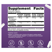 Magtein Magnesium L-Threonate (120 Capsules) — Supplement Facts