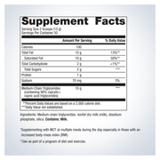 MCT Powder (750 g) — Supplement Facts