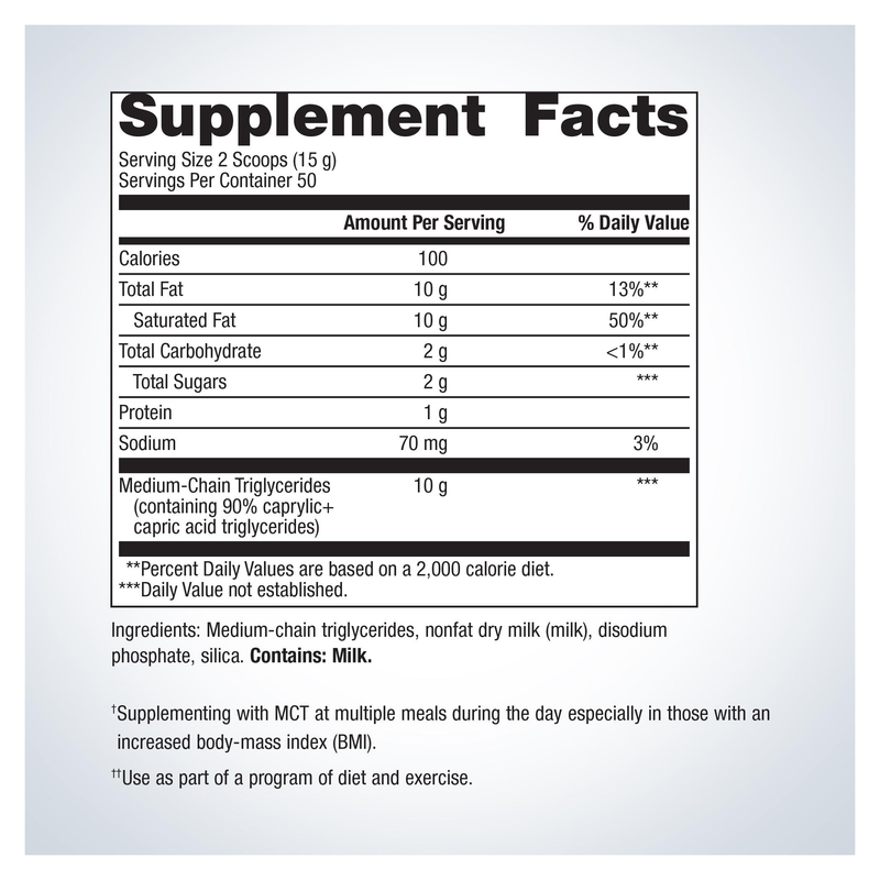MCT Powder (750 g) — Supplement Facts