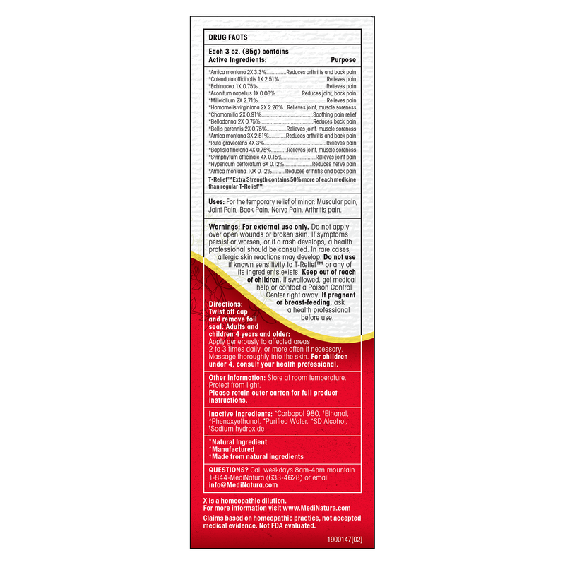 T-Relief Extra Strength Pain Relief Gel (85 g)