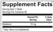 Melatonin 10 mg (60 Tablets)