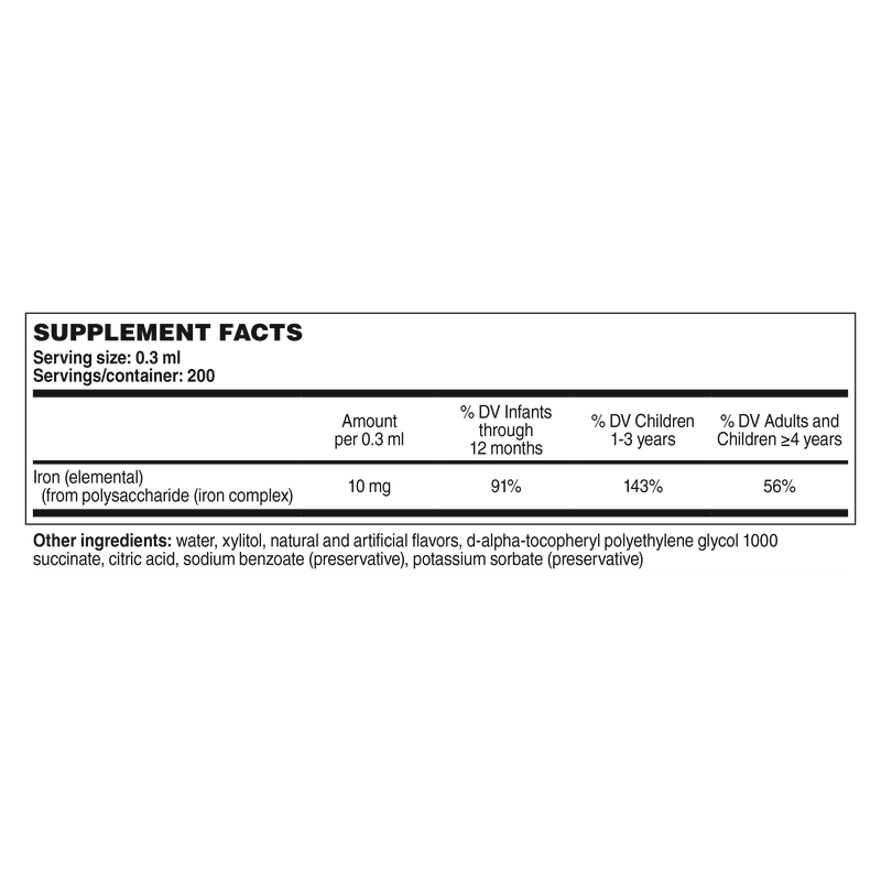IronUp liquid Grape (60 ml) label