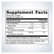 Mg/K Aspartate (60 Tablets) — Supplement Facts